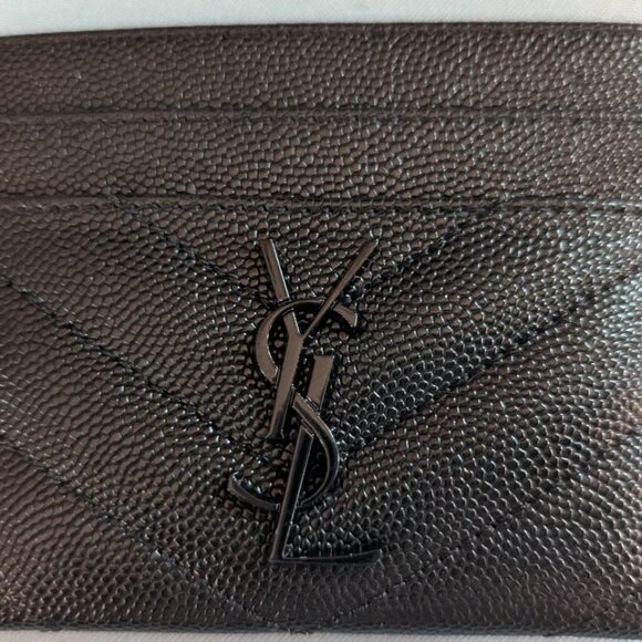 YSL black card holder wallet, black label - Picture 1 of 6